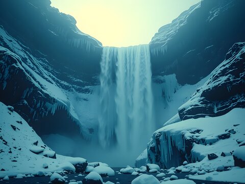 glacier in the mountains