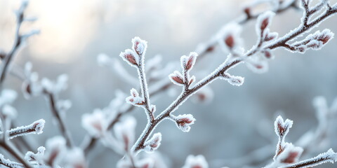 Winter wallpaper wallpapers background backgrounds with branch, ice, frost and bokeh