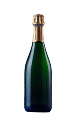 Champagne bottle, background. PNG transparent.