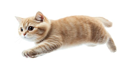 Cute Kitten Leaping Through Air