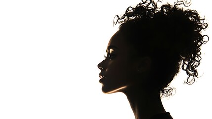 Silhouette of a Woman Against a Sunset