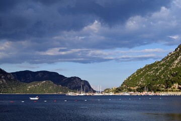 Fototapeta premium Seascape. Fragment of the view from the beach of Icmeler.