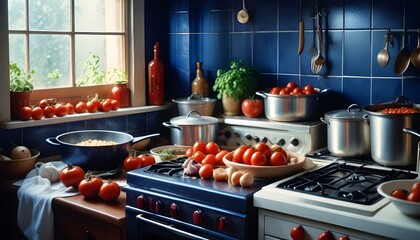 Composición de comida con buena presentación