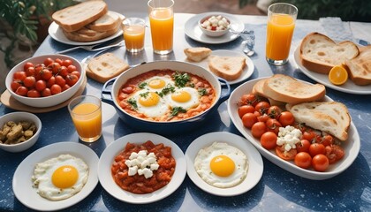 Composición de comida con buena presentación