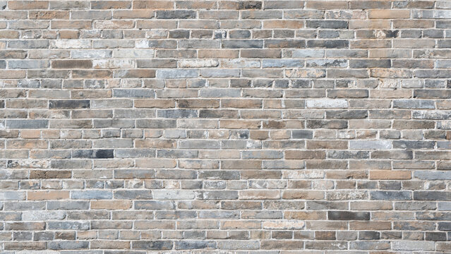 Fototapeta old vintage gray brick wall texture background