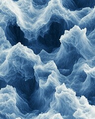 Obraz premium Abstract, malowane, and niebeskie sandwiches with deep pockets