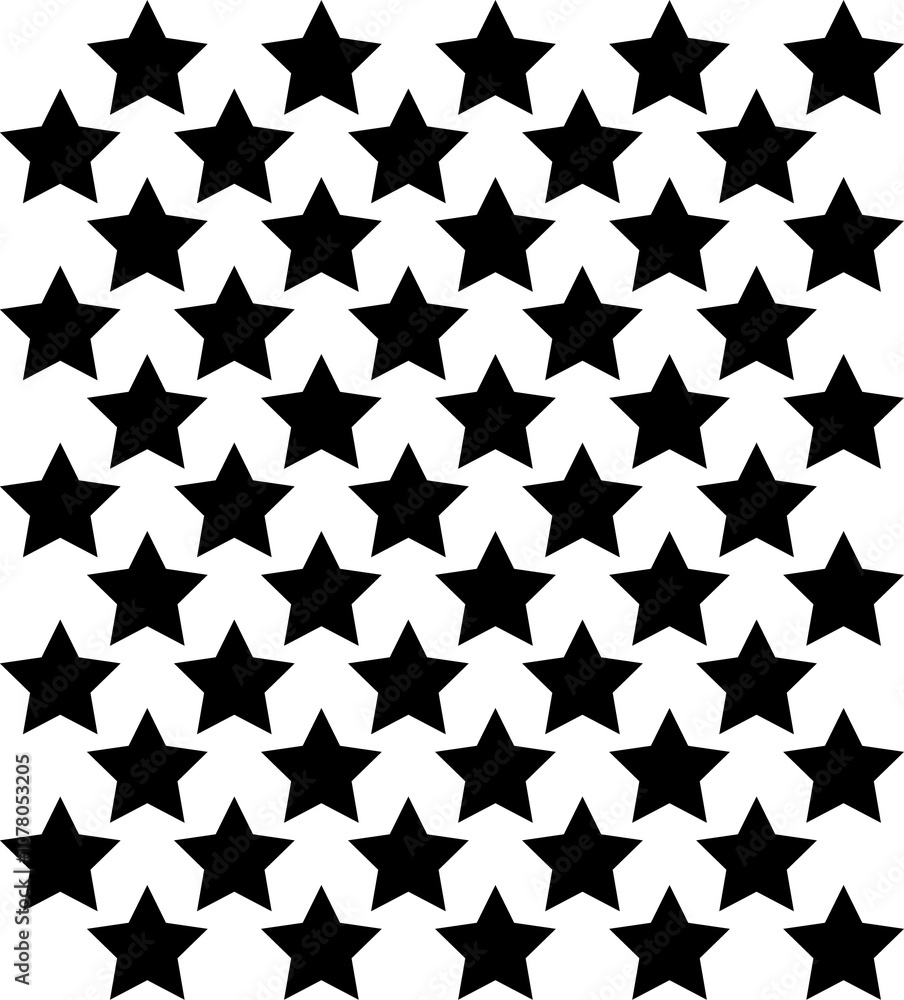 Poster geometric seamless pattern. monochrome abstract vector texture with stars. stars seamless pattern. v