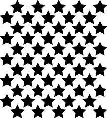 Geometric seamless pattern. Monochrome abstract vector texture with stars. Stars seamless pattern. Vector illustration.