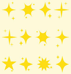 twinkle star, Minimalist silhouette stars icon, twinkle star shape symbols. Modern geometric elements, shining star icons, abstract sparkle black silhouettes symbol set vector illustration