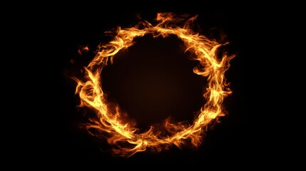 Flaming Circle Abstract Fire Photography