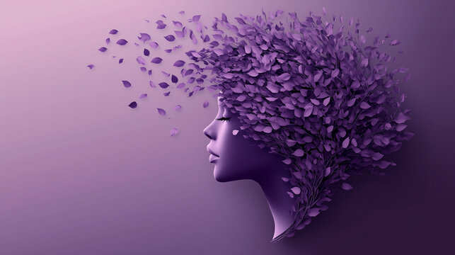 A silhouette of a woman gradually transforms into a cascade of petals, embodying the delicate journey of change and the beauty of fleeting moments in nature.