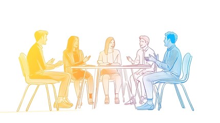 Group of People Having a Conversation