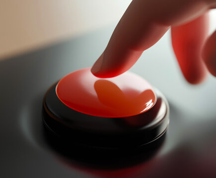 finger touch red buttom