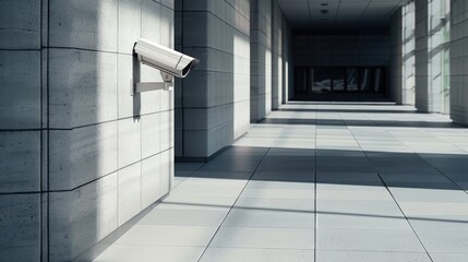 Modern Security Camera in Sleek Architectural Space