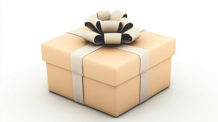 square box with a ribbon on top