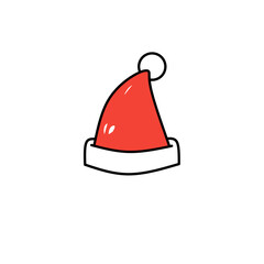 Christmas vector Santa Claus hat icon logo symbol character cartoon illustration doodle design