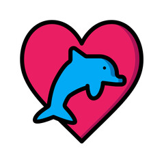 Heart Dolphin