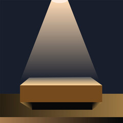 Obraz premium Image of an illuminated podium for showcasing products