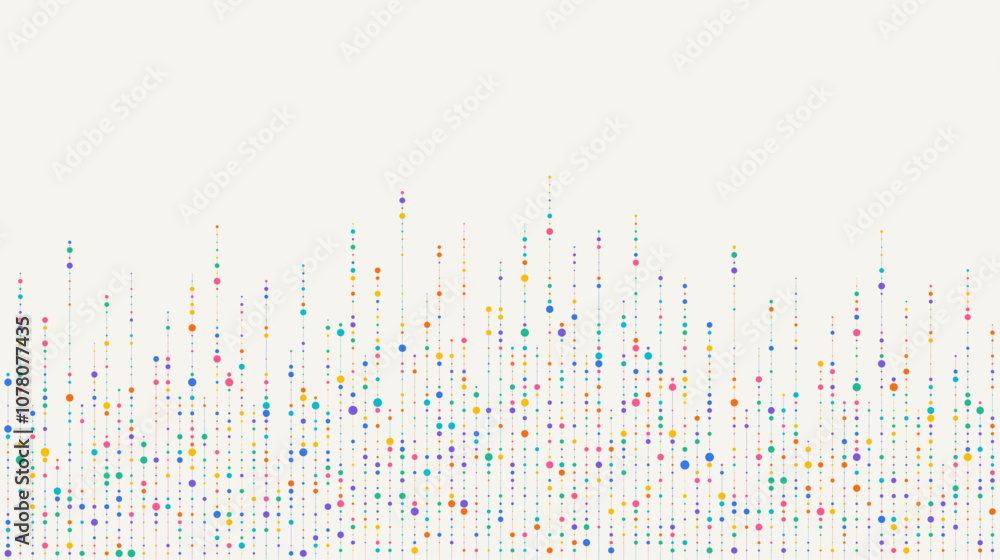 Poster big data visualization. social network, financial analysis of complex databases. data mining. vector
