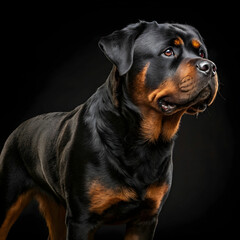 Fototapeta premium The Rottweiler is a strong, loyal, and confident dog, known for its protective nature, intelligence.