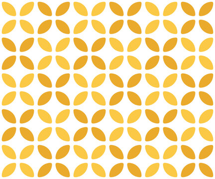 Wheat or rice grain pattern. Oat grain seamless background. Wheat cereal seed texture. Abstract organic seamless pattern. Vector illustration isolated on white background.