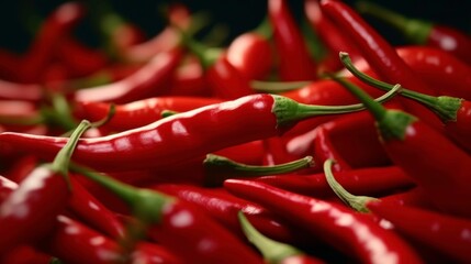 Red Chili Peppers Close Up