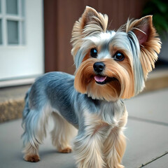 The Yorkshire Terrier, or Yorkie, is a small, energetic dog known for its silky coat.