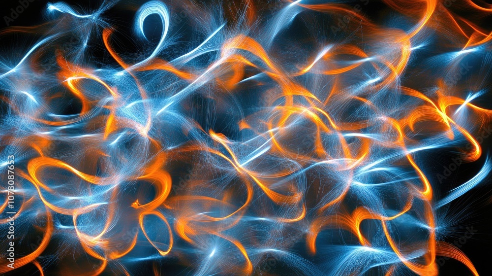 Poster vibrant swirls of light and color creating an abstract background with dynamic motion and energy in 