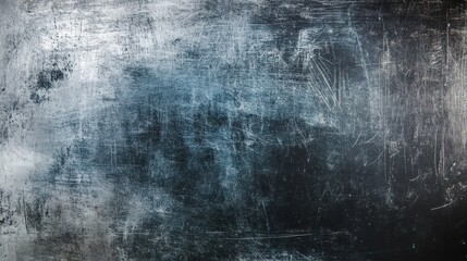 Obraz premium Abstract Scratched and Textured Metal Surface with Blue Tint