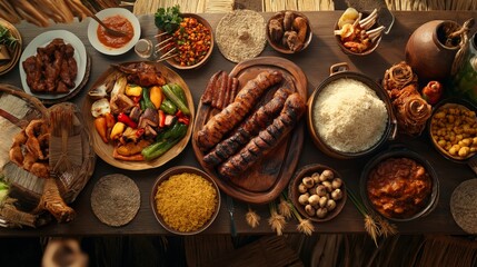 Banner Background of Blank Mockup Template for South Africa Independence Day for Promotional or Advertisement Purpose