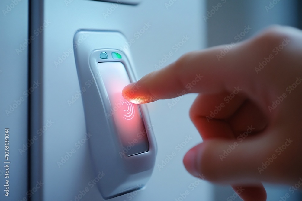 Poster biometric finger scan for secure access control and digital authentication