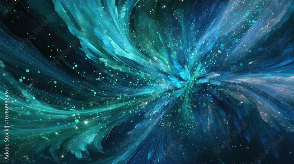 Poster abstract cosmic swirl of vibrant colors and textures creating a stunning visual representation of th