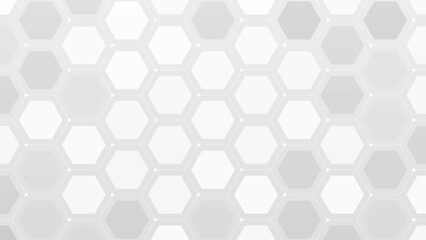 Fototapeta premium Abstract Digital White Hexagon Science Technology Background