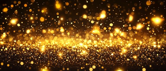 Obraz premium A gold background with many small gold dots