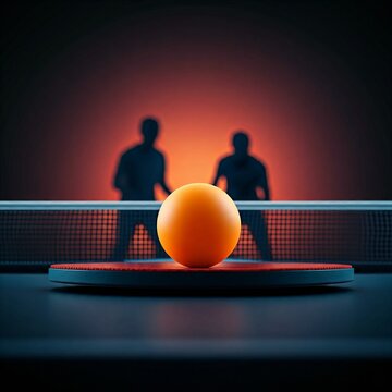 A ping pong ball resting on a paddle, ping pong, table tennis, ball, paddle, colorful background, vibrant, bold, eye-catching, graphic design, tennis, table, sport, ping, white, isolated, pong, red, r