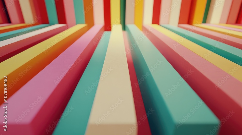 Poster abstract vibrant colorful stripes in a dynamic arrangement creating a lively background for creative