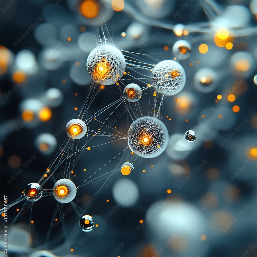 Poster exploring the interconnected realms of knowledge and creativity through a captivating 3d digital