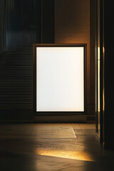 blank white board mockup for offices and brands advertisement generated by AI