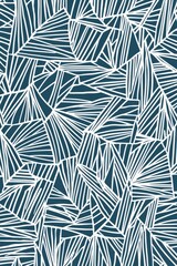 Hand-Painted Textured Wallpaper Pattern in Organic Geometric Style with Random Pantone Colors and White Lines - Reminiscent of Japanese Woodblock Prints