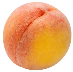 Fototapeta premium Golden Peach,Yamanashi orange Peach on white background.Luxury Peach isolate on white PNG File.