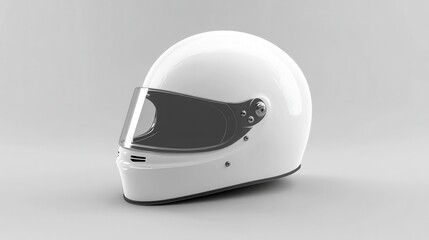 A sleek helmet mockup is displayed against a light gray background, highlighting its design