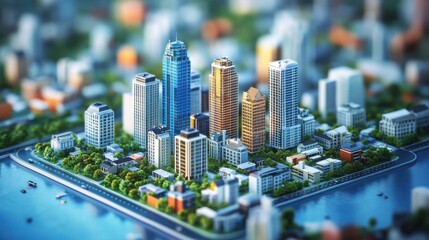 Modern real estate industry and business concept illustration