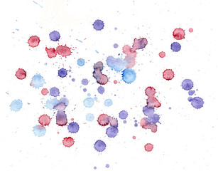 watercolor drawing with blots
