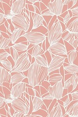Hand-Painted Textured Wallpaper Pattern in Organic Geometric Style with Random Pantone Colors and White Lines - Reminiscent of Japanese Woodblock Prints