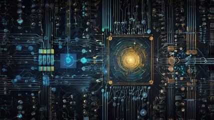 Digital background perfect for tech processes, Abstract digital background featuring dynamic lines, data transfer and encryption, digital archives etc.