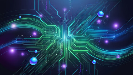 Digital background perfect for tech processes, Abstract digital background featuring dynamic lines, data transfer and encryption, digital archives etc.