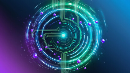 Digital background perfect for tech processes, Abstract digital background featuring dynamic lines, data transfer and encryption, digital archives etc.