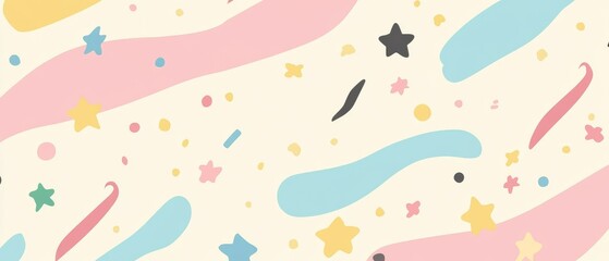 Fototapeta premium A colorful background with stars and swirls