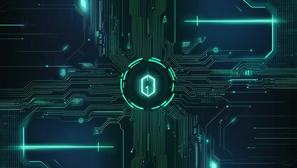 Digital background perfect for tech processes, Abstract digital background featuring dynamic lines, data transfer and encryption, digital archives etc.