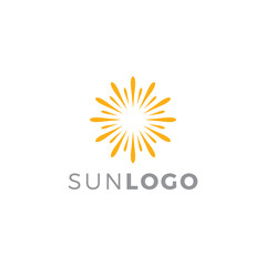 Obraz premium sun logo design vector illustration. sun icon